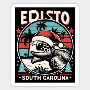 Edisto South Carolina Christmas Sea Turtle Magnet